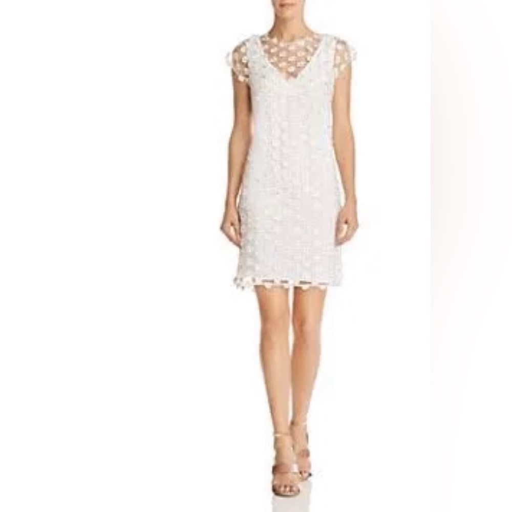Nanette Lepore Sheer Applique Sheath Dress